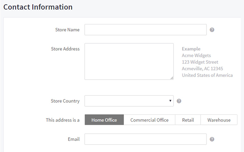 Set up BigCommerce store profile